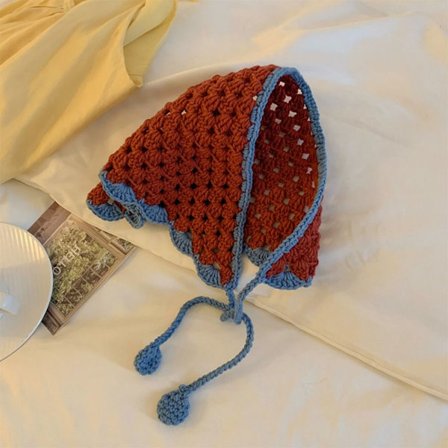 Virkattu päähuivi Kolmiohuivi 2 2