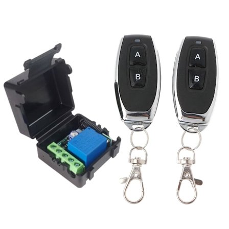 Universal Trådløs Fjernbetjening Switch DC12V 1CH RF Relæ Modul 1 for CH med 2 RF Fjernbetjening Transmitter 2 Butt