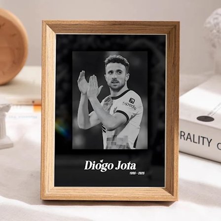 RIP Diogo Jota Liverpool du kommer aldrig att gå ensam fans minns skrivbordsfotoram stativ 7 tum
