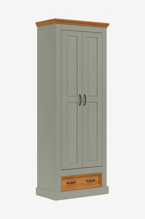 Loft24 - Selma garderob med 2 dörrar och 1 låda - Grön - Garderober - Från Homeroom