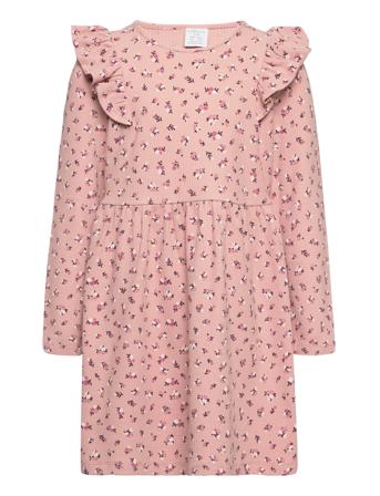 Lindex Dress Waffle Quality Aop Flowe Rosa