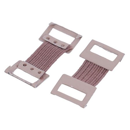 10 st ersättningssträckbandage sträckmetallklämma fast klämma krok, spänne sportbandage rem spänne drag-kaffefärg