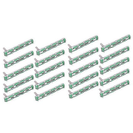 20 stk. 75mm Behringer Mixer Fader B10K Dobbelte Lige Glidepotentiometre