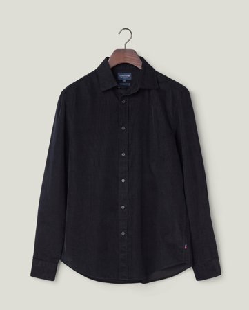 Lexington Lässiges Kordhemd Schwarz