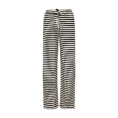 Tiffany Ibi, Pants - Black/off White Stripe Byxor Dam Svart M/L