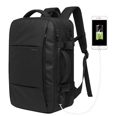 Uusi päivitetty käsimatkatavara-reppu, 35/45 litran laajennettavat matkareput lentokoneisiin, muunneltava reppu-salkku matkustamiseen, vettähylkivä