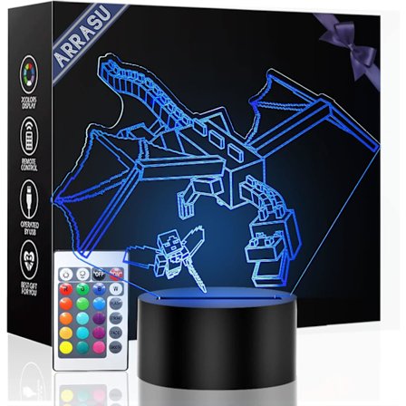 3D Yövalo Lapsille, 16 Värillinen Illuusio Pöytälamppu Kaukosäätimellä, USB Latautuva Sängynpääty- ja Työpöytävalo Lapsille Syntymäpäivä- ja 