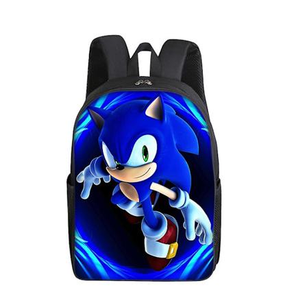 Sonic The Hedgehog 3D Rygsæk Studerende Bøger Tegneserie Rygsæk Skole Taske Drenge Gave D