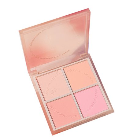 4 farver Blush Palette Bærbar mættet alsidig presset Makeup Blush Palette til kvinder