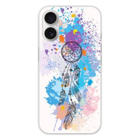 Tryckt silikonfodral som är kompatibelt med Apple iPhone 16 Dreamcatcher Color