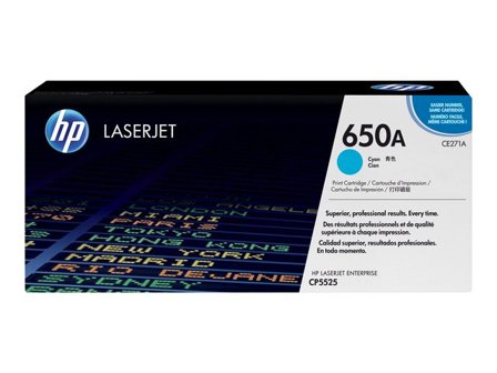 HP Toner CE271A 650A 15K Cyan - Lyreco - Toner och bläck - Tonerkassetter - Toner HP