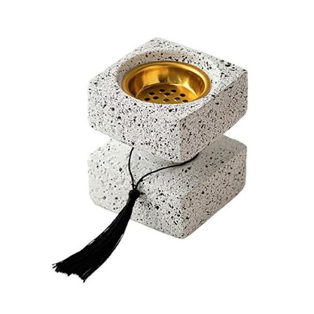 Røkelsesbrenner Base Hjemmeinnredning Innflyttingsgave Firkantet Lager Dusker Base for Studierom Stue Hjemmekontor