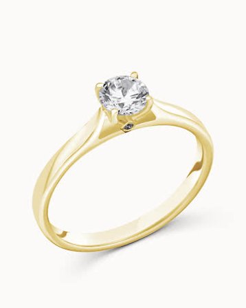 Diamantring Bianca 18K Gult Gull Naturlig Diamant 0.30 Carat - Forlovelsesringer & Gifteringer hos Vanbruun