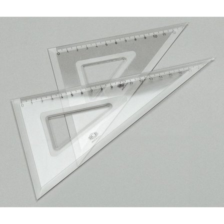 ARDA Triangellinjal, polystyren, genomskinlig - Lyreco - Skola och förskola - Pennor och tillbehör - Linjaler och gradskivor