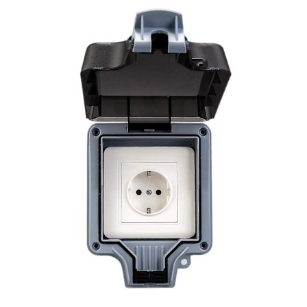 Utendørs vanntett stikkontakt, vegguttak, bryterkontakt Ip66, Ur-kapsling Hage- og kommersielle applikasjoner
