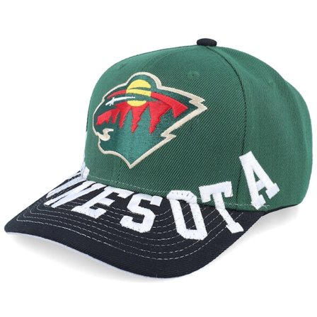 Mitchell & Ness - NHL Zelená adjustable Kšiltovka - Minnesota Wild Underarch Pro Green/Black Adjustable @ Hatstore
