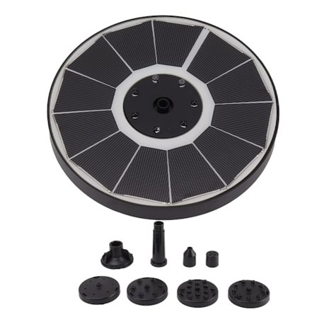 Solar Fontæne Lys 35W 900mAh Farverige Fuglebad Fontæner med 8 Dyser til Haven