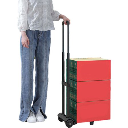 Håndtruck sammenleggbar | Heavy-Duty bagasjetralle, sammenleggbar tralle for bagasjehåndtering, forretningsreiser