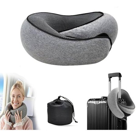 Rejsepude Nakke Memoryskum, Ergonomisk U-Form, Rejsepude til Fly med Taske, Rejsepude til Fly, Rejser & Bil