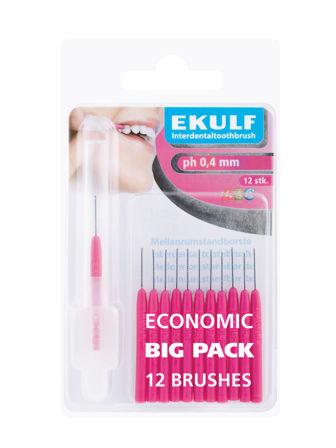 Ekulf pH Mellomromsbørste, 0,4 mm, 12 stk.