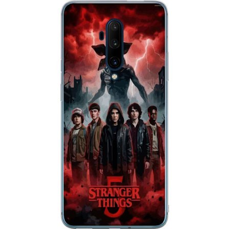 Yhteensopiva Puhelinkuori OnePlus OnePlus 7T Pro Pimeä Stranger Things -inspiroima fantasiakuvaus salamalla, dramaattisella taivaalla ja intensiivise