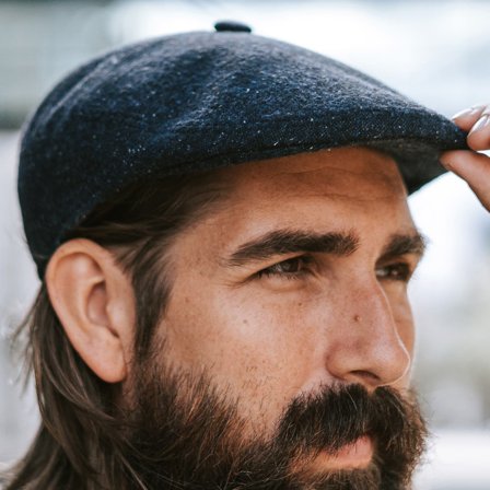 Gorra plana azul Fido Molise para hombres - Boinas para hombre