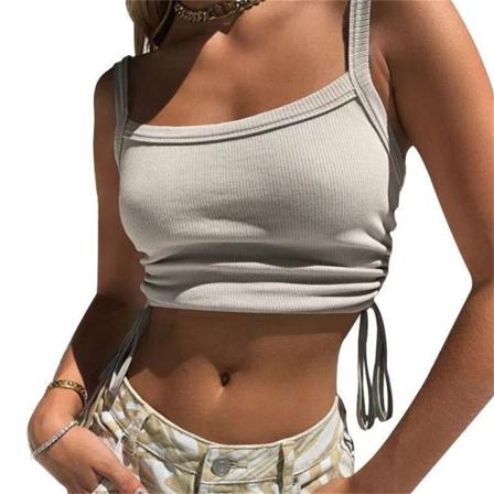 Kvinna Crop Tops Vandring Reser Ärmlös Fyrkantig Krage
