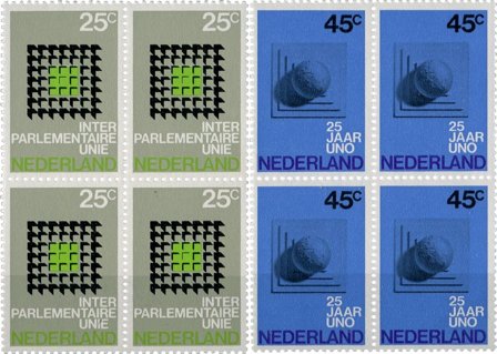 Holland 1970 - NVPH 973-974 - 4-blokke - Postfrisk