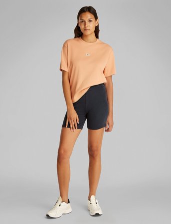 Calvin Klein Jeans Washed Woven Label Rib Shorts - Black - L