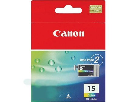 Canon BCI-15 Colour Twin Pack - 2-pack - farge (cyan, magenta, gul) - original - blekkbeholder
