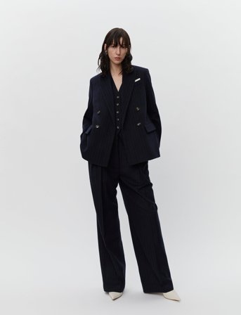 Day Birger et Mikkelsen Preston - Woolen Pinstripe - Navy - 44