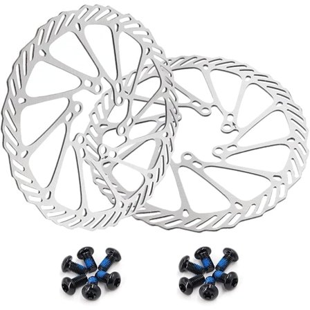 Cykel Skivebremse Rotor 2-pak Rustfrit Stål Cykel Rotorer med 12 stk. Skruer til de fleste Cykler Racercykel Mountainbike BMX MTB (160mm)
