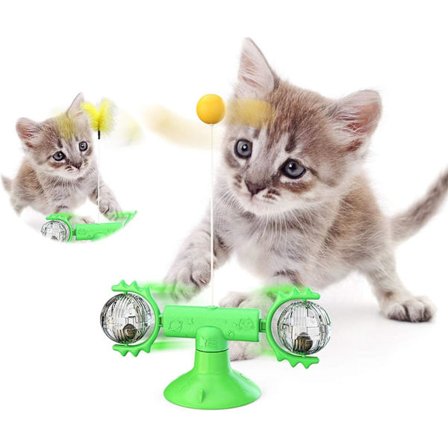 Katt Leksak Vindmölla, Interaktiv Vindmölla Katt Leksaker, Inomhuskatter Med