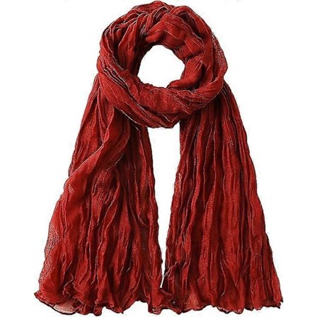 Bomuld Linned Solid Sjal Wrap Shawl til Kvinder Damer Mænd (180cmx90cm) Super Stor Størrelse - Til Alle Sæsoner - Fantastiske Julegaver