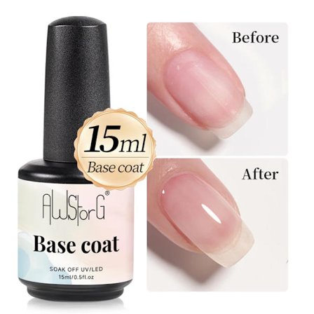 AWStorG 1/2 st 15 ml No Wipe Top Base Coat Nagel Gel polish Design Enhancer Varnish Semi Permanent Soak Off UV LED Nagelkonstverktyg