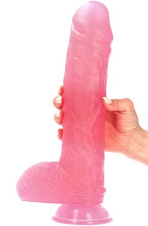Spartaco Dildo Transparent Pink 32,5 cm - Woome.pl