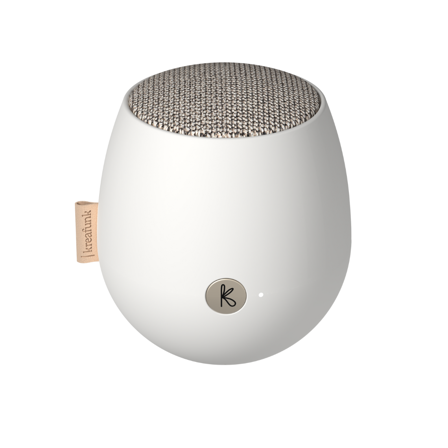 Kreafunk - aJAZZ Qi - Bluetooth-Lautsprecher, Weiß, Stereo Play, Wasserfest, Kabelloses Laden