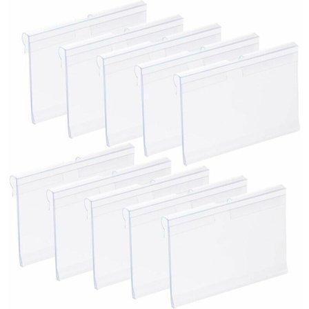 100 kpl läpinäkyvät muoviset etikettipidikkeet, PVC-etikettipidikkeet muoviset etikettipidikkeet hyllyn hintalappupidike myymälähyllylle 