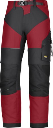 Snickers Workwear 6903 FlexiWork Työhousut punainen/musta Punainen/Musta, Vaatteet