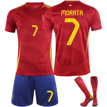 2024 Spanien Europacup Børnetræningstrøjesæt 24