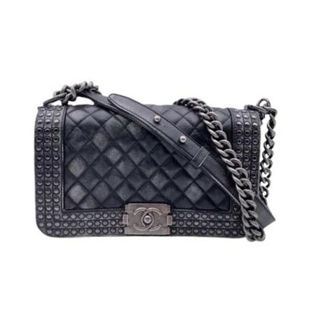 Chanel Vintage, Pre-owned Leather chanel-bags Grijs, Dames, Maat:ONE Size,leer