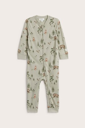 Newbie | Skogsmönstrad pyjamas | Ljusgrön