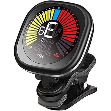 Guitar Tuner Genopladelig Clip-On Tuner med LCD Farveskærm med Guitar Ukulele Violin og Kromatiske Tuning Modes til Alle Strengeinstrumenter [DB]