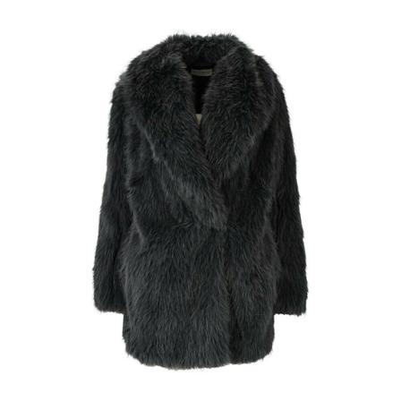 Weili Zheng Faux Fur & Shearling Jakke Grå, Dame