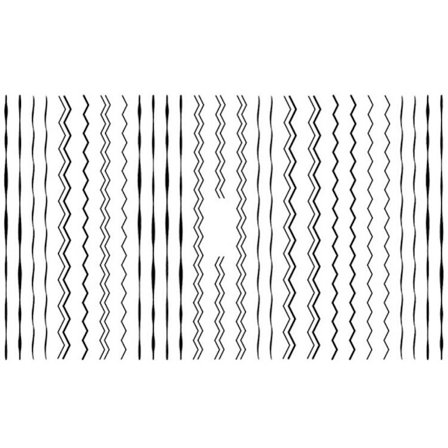 Vågformade ränder Figur Mönster Dekoration Dekaler Ultra Tunna Självhäftande Nagelkonstklistermärken Svart