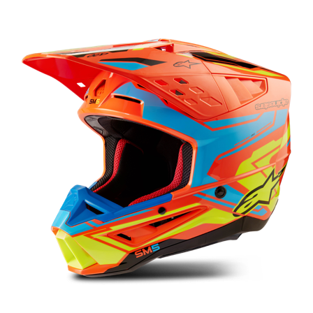 Crosshelm Alpinestars SM5 Action 2 Orange/Gelb XL