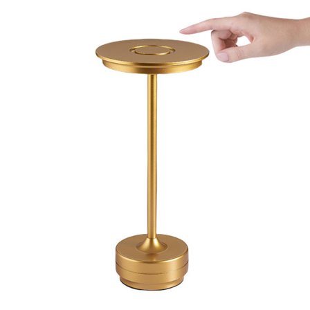 Ledningsfri Bordlampe Dæmpbar Vandafvisende Metal USB Genopladelig Bordlampe -1stk-Guld