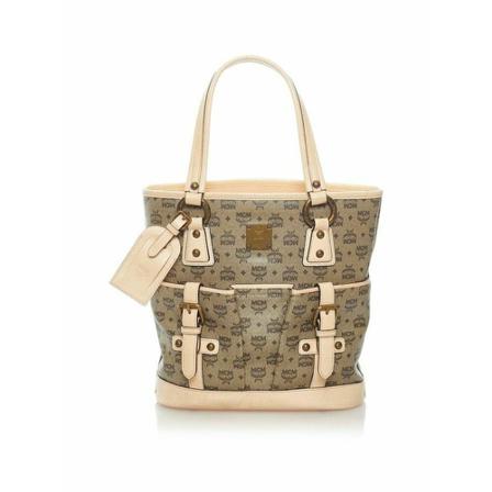MCM Pre-owned, Handbags Beige, Dames, Maat:ONE Size