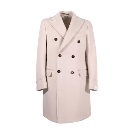 Eleventy, Double-Breasted Coats Beige, Heren, Maat:L