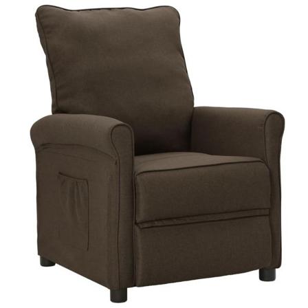 Vidaxl Reclinerfåtölj Mörkbrun Tyg Brun